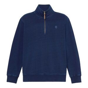 Timberland Mens Indi Quarter Zip Sweatshirt / Rinse Wash